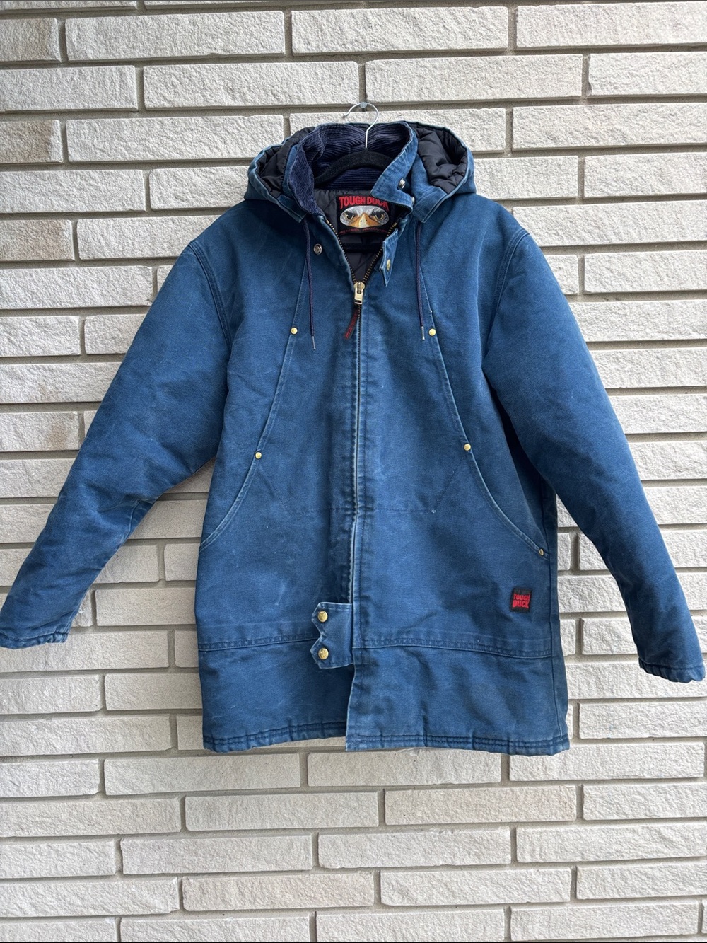 Tough Duck Men's Navy Hooded Work Jacket Thermal